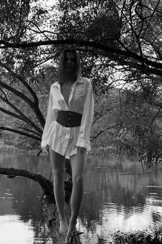Silk white shirt